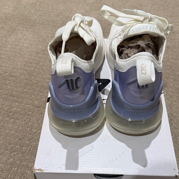 Nike Air Max 270 White and Lavender Sneakers - Picture 4 of 5